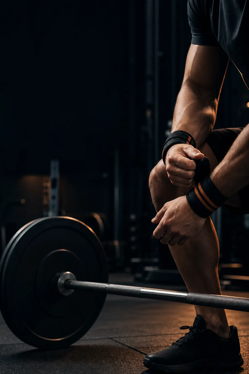 Atleet die zich voorbereidt op een krachttraining